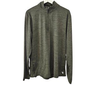 Vuori Mens Ease Performance Half Zip Long Sleeve, Pullover, Green, L/XL